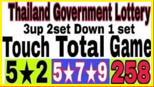 Thai Government Lottery 2-Set Down Touch Total Game October 1, 2024