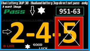 Thai Lottery 3up Direct Only One Set Pass November 01, 2024