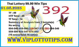 Thai Lottery 3d 99.99 Win Tips Open 01-08-2025 Today