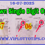 Thai Lottery Down Game Open 01/06/2025