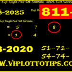 Thai Lottery Single Pair Set Formula 100% Sure Winning Result 01.8.2025