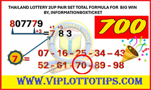 Thailand Lottery 2UP Pair Set Total Formula Big Win 01.08.2025