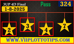 Thailand Lottery 3UP 4D Final Touch Game 1st August 2568