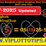 Thai lottery Bangkok original king 3up Best Single Digit 16.07.2025