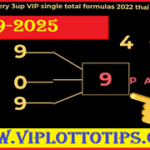 Thailand Lottery 3up VIP single total formulas 1st September 2025